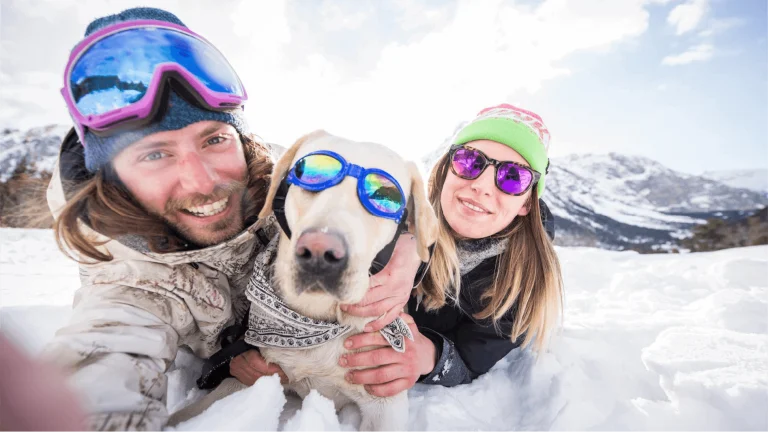 Winter fun in the snow.
