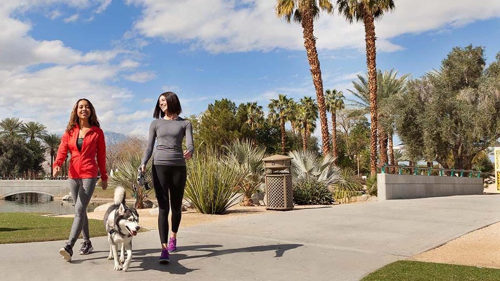Greater palm springs women and dog