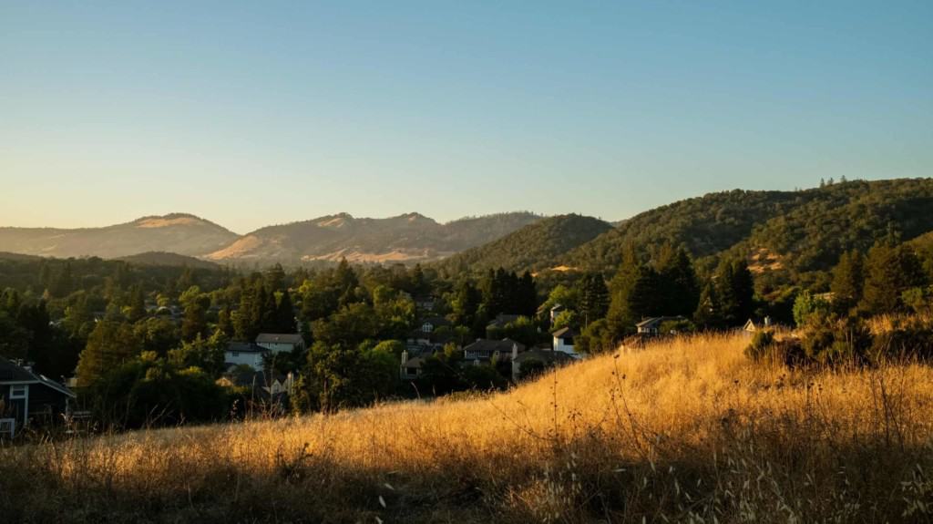 hillside view in Santa Rosa, CA