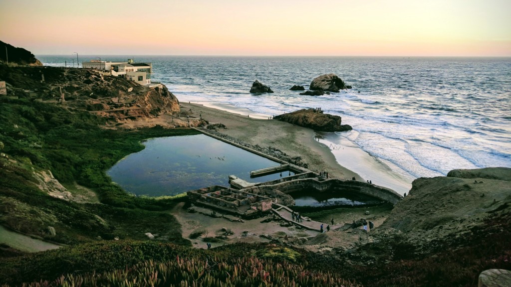 Aerial view of Sutro Baths
