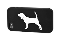 dog silhouette iphone case