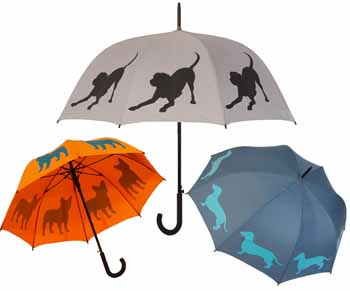 Umbrellas with dogs on them