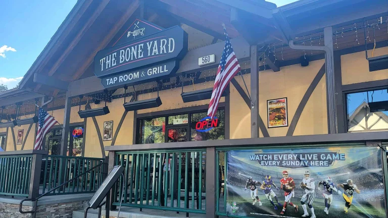 The Bone Yard Bar & Grill, a dog-friendly bar in Big Bear Lake, California