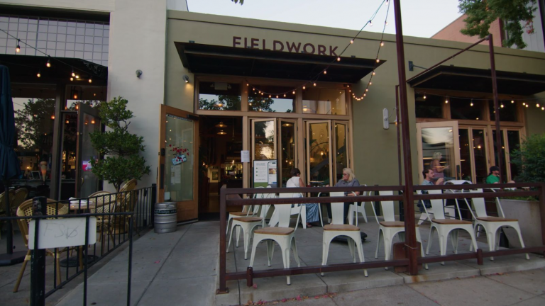 Fieldwork Brewing outdoor seating.