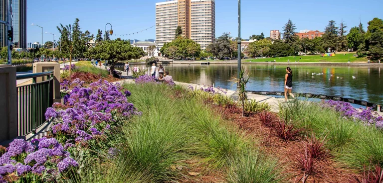 Lakeside Park, a dog-friendly park in Oakland, California