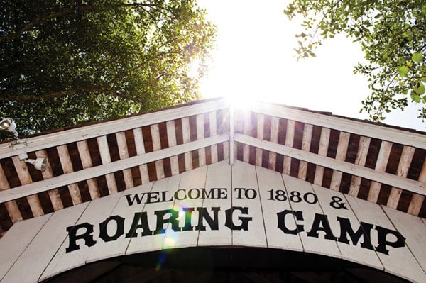 roaring camp railroad sign