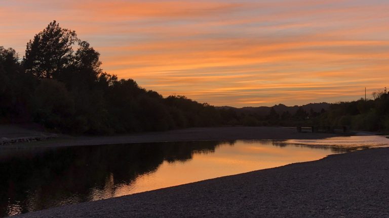 Russian River at Sunset. Photo by Lark Coryell.