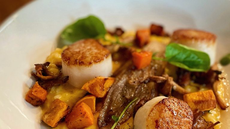 Scallop dish from Waterboy Restaurant, Sacramento.