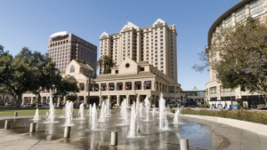 Signia by Hilton San Jose with water fountain in front