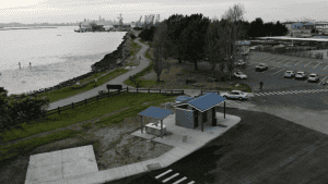 Aerial view of Encinal Boat Ramp.