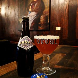 The Monk's Cellar beer and glass