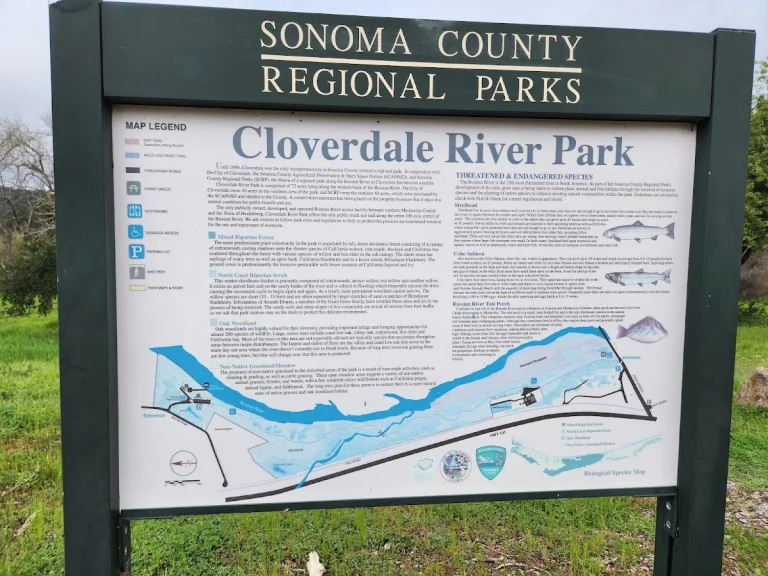 Cloverdale River Park, a dog-friendly river recreation spot in Cloverdale, California
