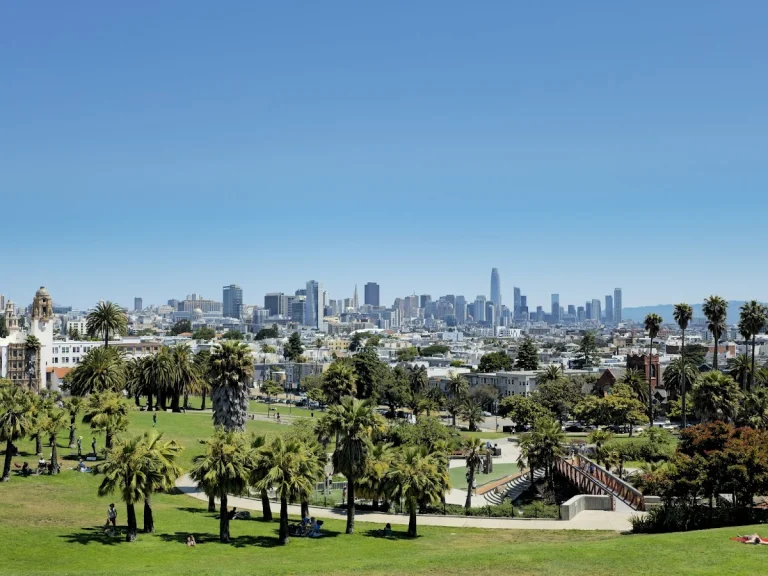 Dolores Park, a dog-friendly park in San Francisco, California