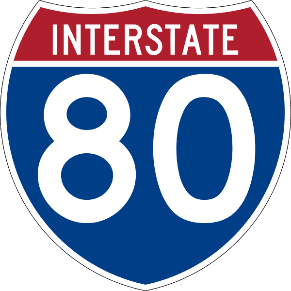 interstate 80 sign