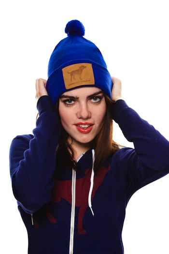 girl in blue ski hat