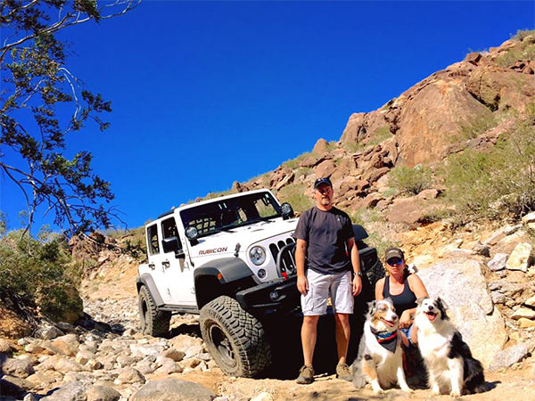 Jeepin' with the dogs