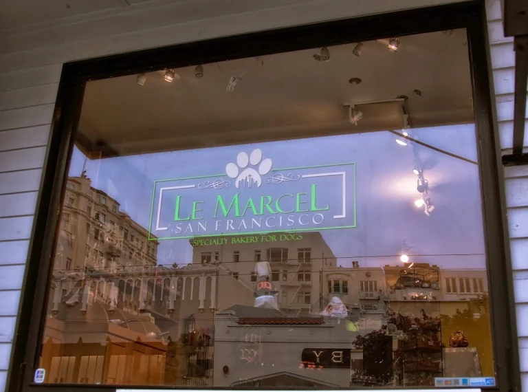 Le Marcel Dog Bakery, a dog-friendly pet supply store in San Francisco, California