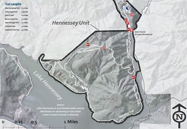 Hennessey Unit Trail Map