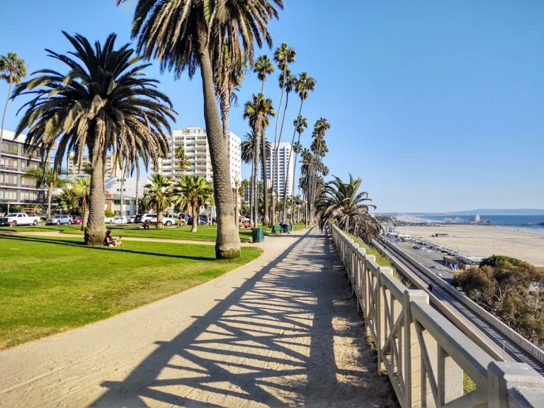 Palisades Park, a dog-friendly park in Santa Monica, California