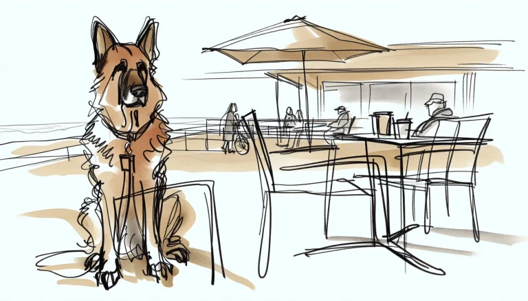 AI generated sketch for River’s End Cafe