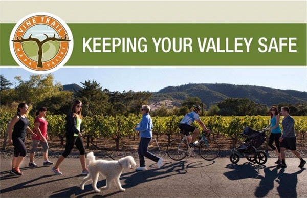 Napa Valley wine trail start