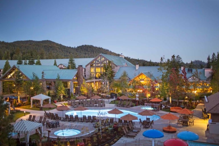 Tenaya Lodge long view with snow around