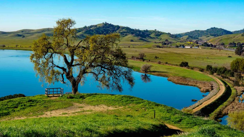 Panoramic view of Lagoon Valley Park in Vacaville