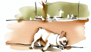 AI generated sketch for Sweeney Ridge Trail