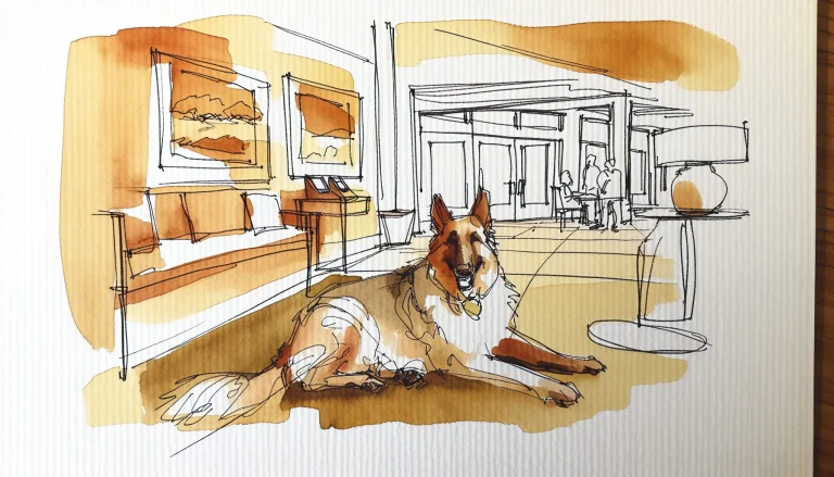 AI generated sketch for The Lodge at Sonoma