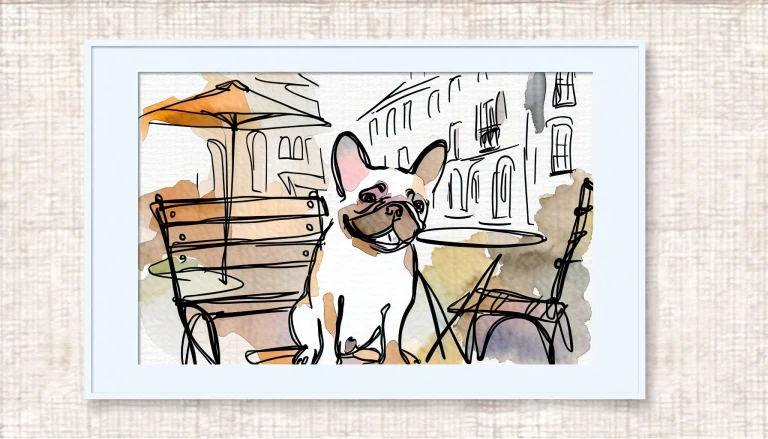 AI generated sketch for Three Sheets Craft Beer Bar