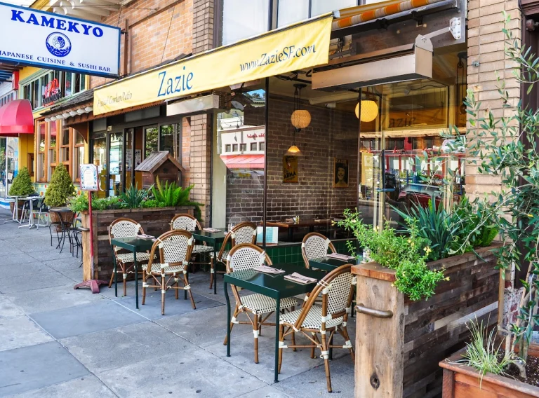Zazie Cafe, a dog-friendly restaurant in San Francisco, California