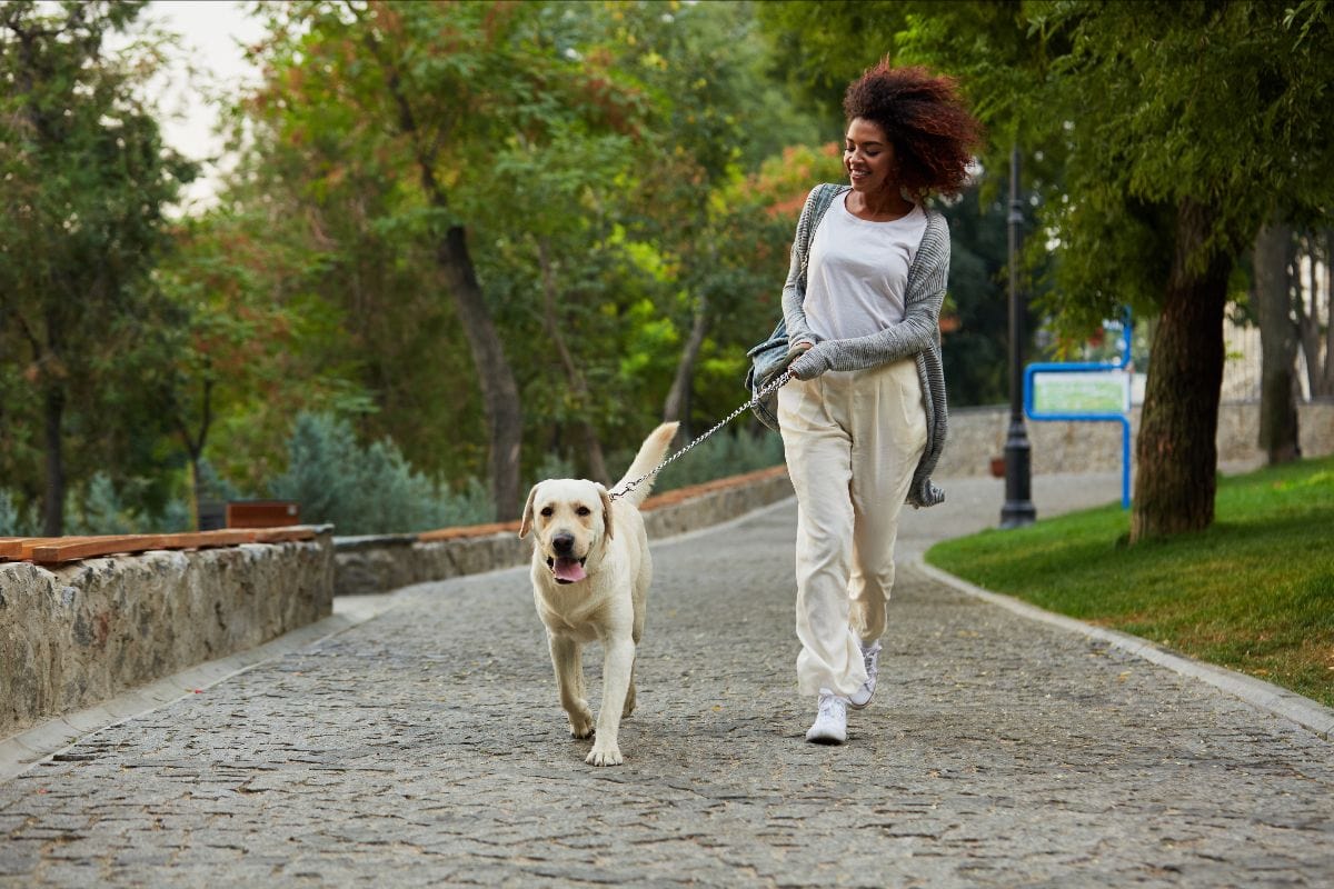 Woman with dog