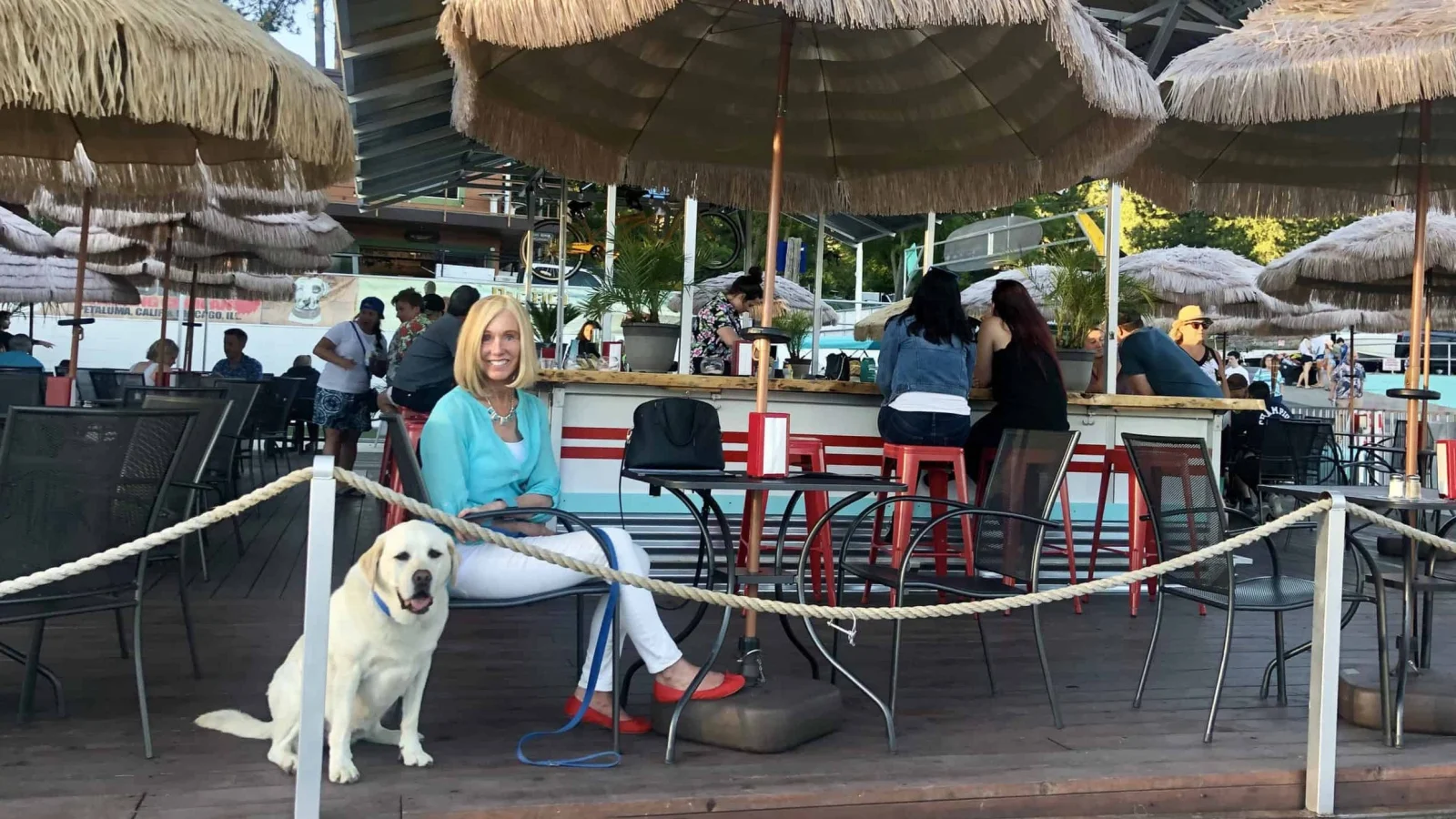 Maya and Roxanne at Marina Bar & Grill, Bass Lake. Photo by Dave Kendrick.