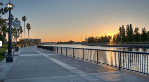 Promenade path with river view
