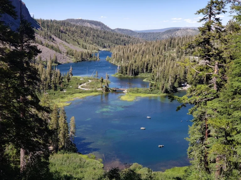 Twin Falls Overlook, a dog-friendly hiking trail in Mammoth Lakes, California