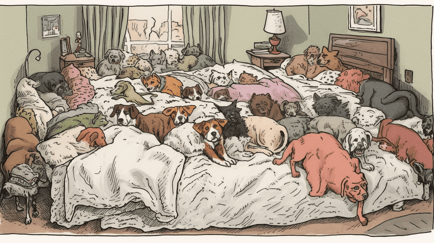 Dogs in bed
