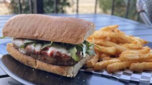 Riddick's sports pub meatball sandwich