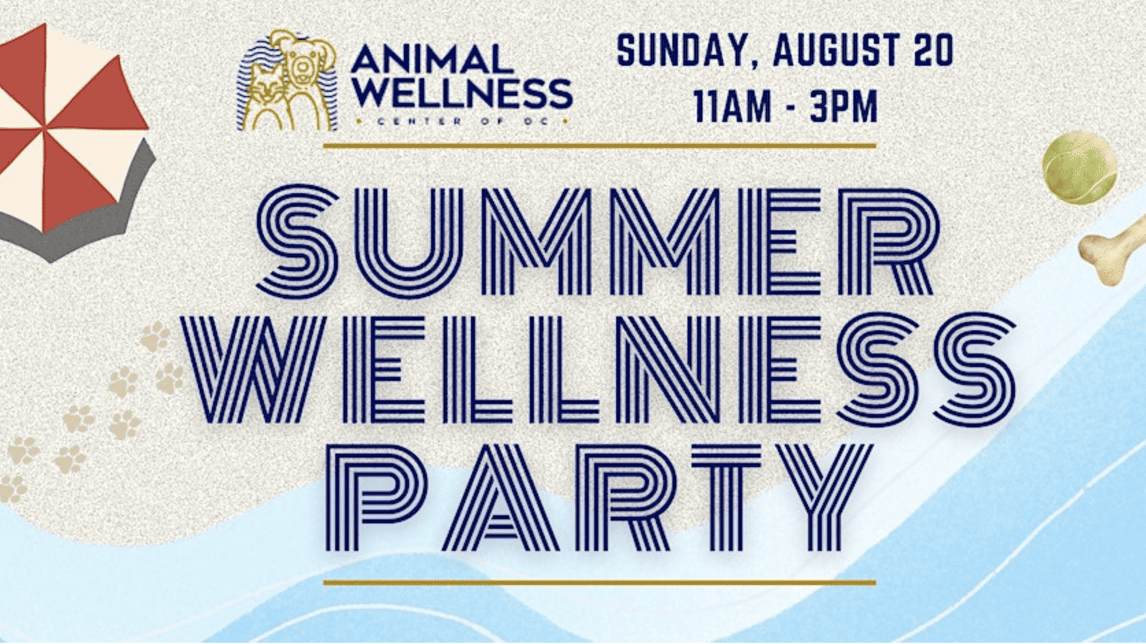 a poster for a summer wellness party.