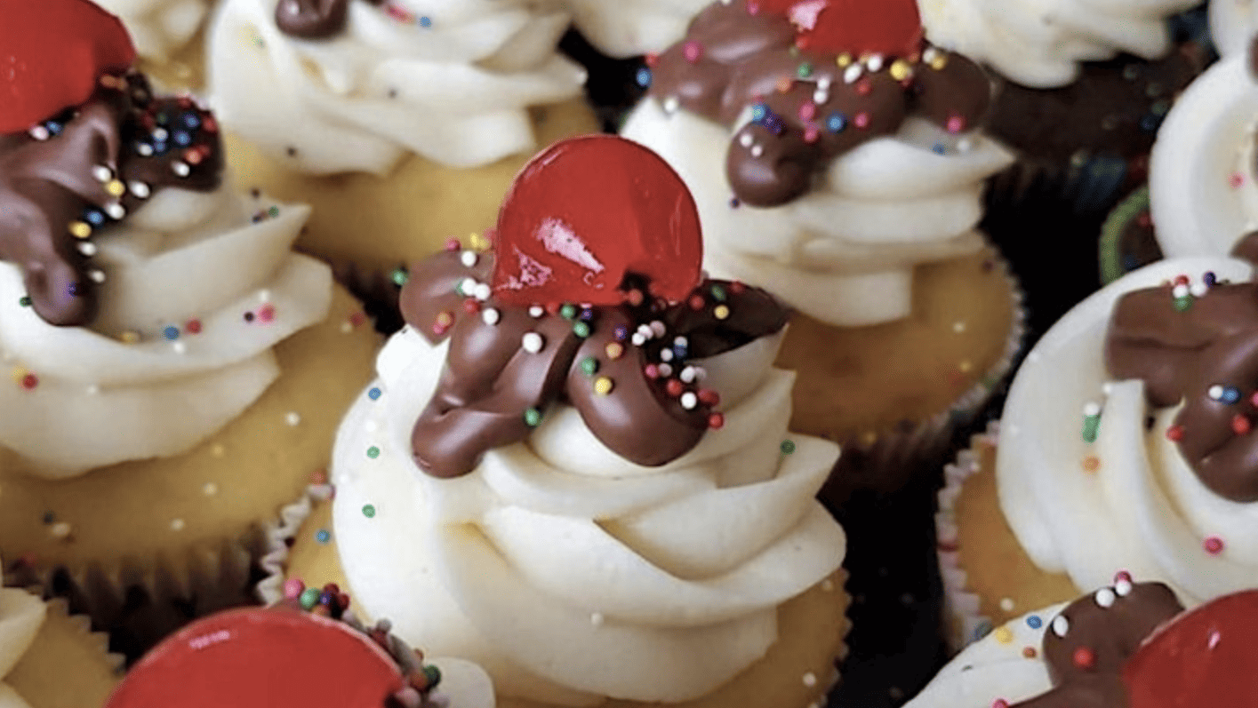 closeup of cupcakes