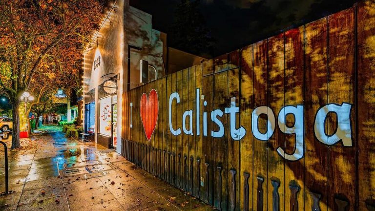 I Love Calistoga sign