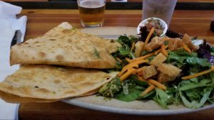 Diamondback Grill salad and quesadilla. Photo by Robert Crisp.