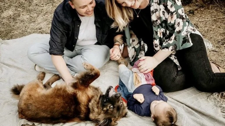 Senior “Bear” joins Rebecca and Elizabeth’s young family.