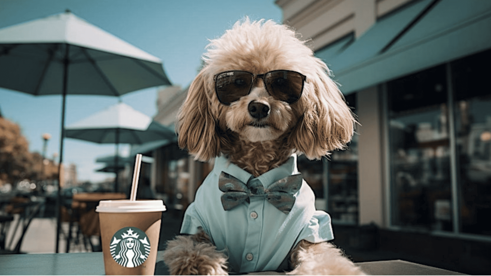 dog at Starbucks