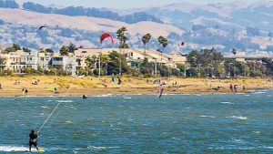 Robert W. Crown Memorial State Beach from the water