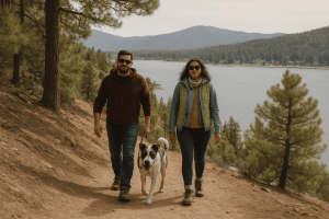 The mountains are barking from Big Bear Lake