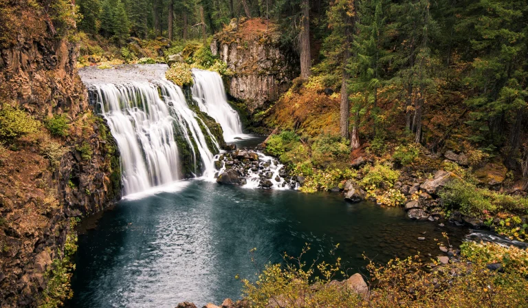 Middle McCloud Falls, Siskiyou County, Upstate California.