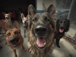 Hyper-realistic professional photo of several adopta