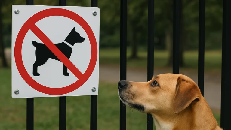 Dog-friendly travel scene in California