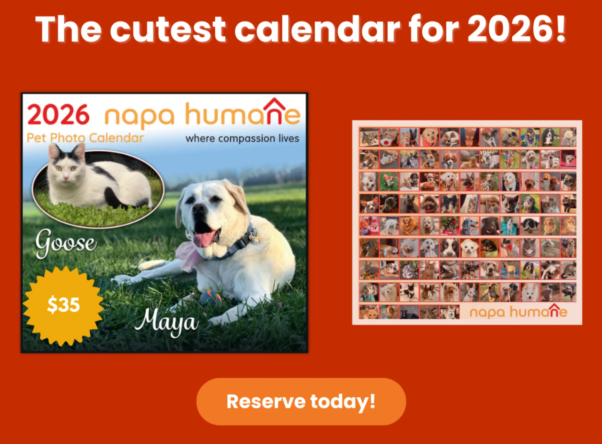 Napa Humane calendar