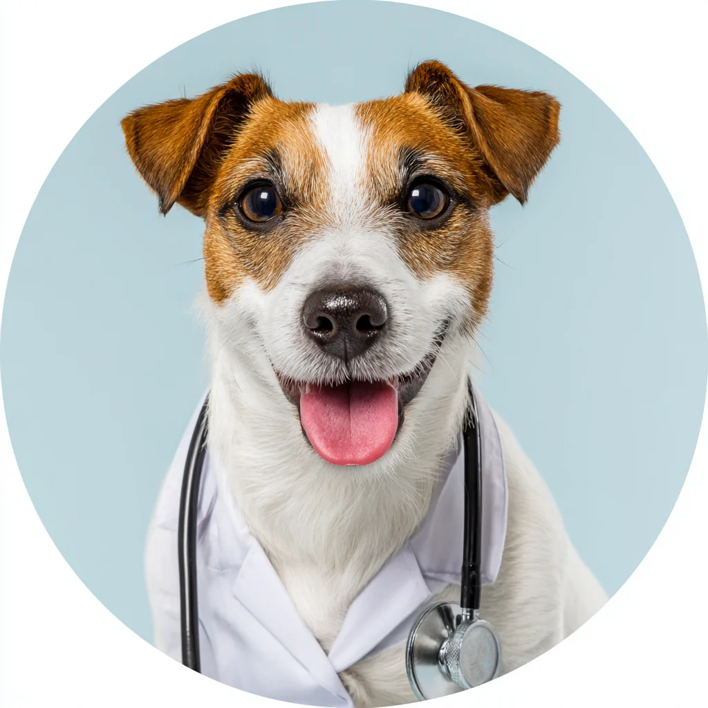 Dog at a vet